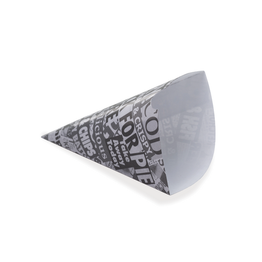 Biodegradable Newspaper Print Paper Chip Cones Pack of 800 - F2GPCHIP