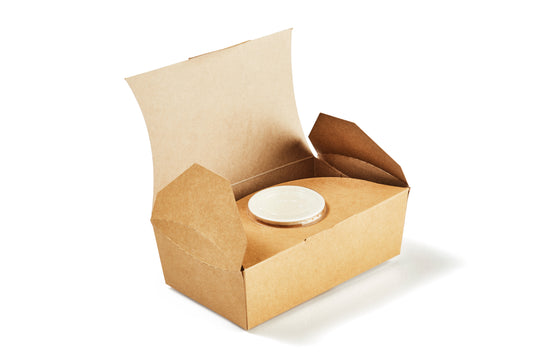 Large Food Box with dip holder - Packed in 200s - F2GNATLRG