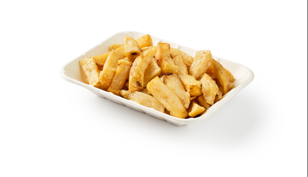 SPECIAL OFFER £14.95 per case - 10 Cases (5000 total ) Chippy Bagasse  Tray - Packed in 500s - F2GBAGCHPTRYSP10