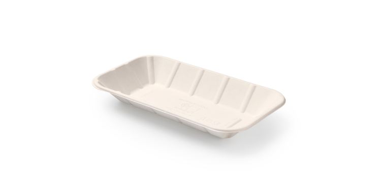 SPECIAL OFFER £24.95 per case - 5 Cases (2500 total) Large Bagasse Chip Tray - Packed in 500s - F2GBAGLRGTRYSP5